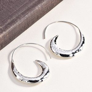 Large Sterling 925 Hook Earrings